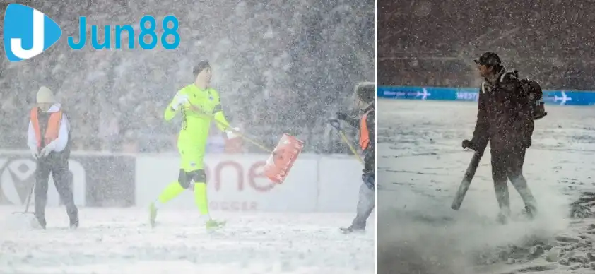 Điều kiện thi đấu khó tin của trận đấu. (Ảnh: ESPN) Điều kiện thi đấu khó tin của trận đấu. (Ảnh: ESPN)