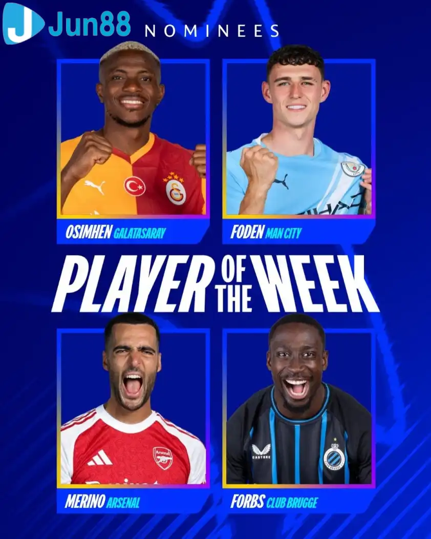 Tiền đạo người Nigeria được đề cử cho danh hiệu cầu thủ xuất sắc nhất vòng (Ảnh: UEFA) Tiền đạo người Nigeria được đề cử cho danh hiệu cầu thủ xuất sắc nhất vòng (Ảnh: UEFA)